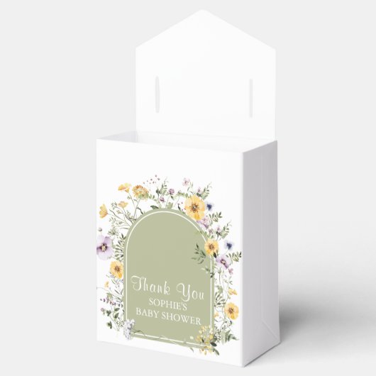 Grün Wildblume Baby in Blütendusche Geschenkschachtel (Geöffnet)