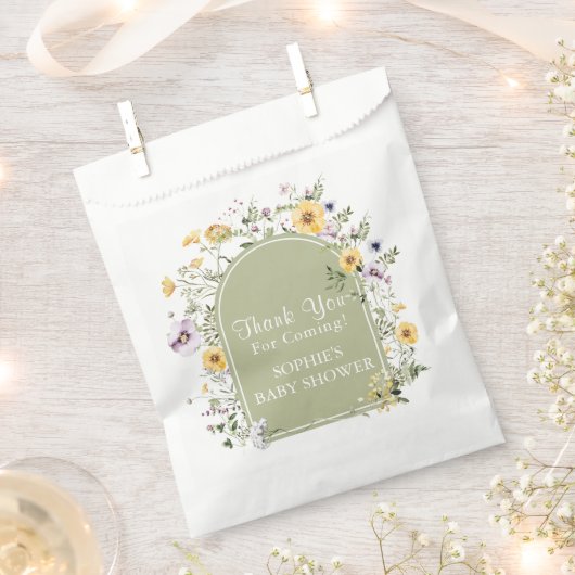 Grün Wildblume Baby in Blütendusche Geschenktütchen (Ausgeschnitten)