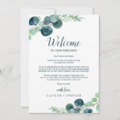 Grün Willkommen Letter & Itinerary (Vorderseite)