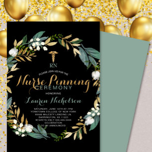 Grün winden die Krankenschwester, die Einladung