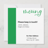 Grün Wir bewegen Dackel Hund in Box Card Dankeskarte (Rückseite)