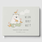 Grün wir können frühzeitig auf Birds Baby Dusche w Gästebuch (Vorderseite)