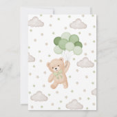 Grün, wir können frühzeitig auf eine Babydusche wa Einladung (Rückseite)