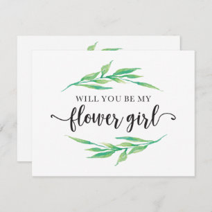 Grün wird mein Blumenmädchen sein Einladung