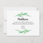 Grün wird mein Ehrengast sein Einladung (Rückseite)