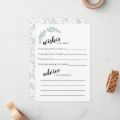 Grün Wünsche und Ratschläge Karte (Vorderseite/Rückseite Beispiel)