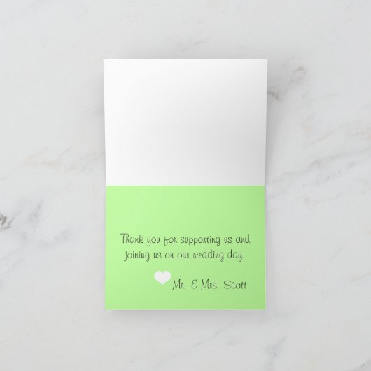 Grün Zickzack danke (Innenseite)