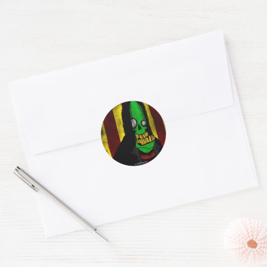 Grün-Zombie-Rundsticker Runder Aufkleber (Umschlag)