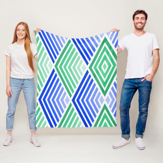 Grün zu Blau Fleecedecke (Beispiel)