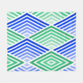 Grün zu Blau Fleecedecke (Vorderseite (Horizontal))