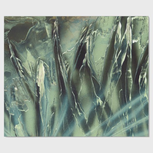 Grün zu Dunkelgrau Geschenkpapier (Flach)