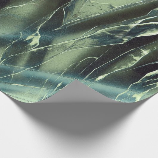 Grün zu Dunkelgrau Geschenkpapier (Ecke)