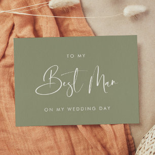Grün zu meinem Trauzeuge auf meiner Hochzeitstagsk Einladung