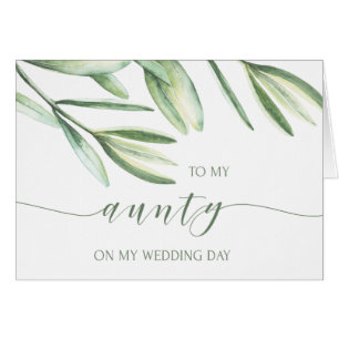 Grün zu meiner Tante an meinem Hochzeitstag