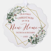 Grün zu unseren ersten Weihnachten in unserer neue Ornament Karte (Vorderseite)