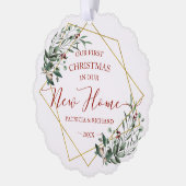 Grün zu unseren ersten Weihnachten in unserer neue Ornament Karte (Links)