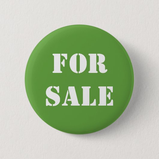 Grün zu VERKAUFEN Typografie Button (Vorderseite)
