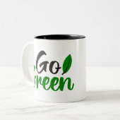 Grün Zweifarbige Tasse (Vorderseite Links)