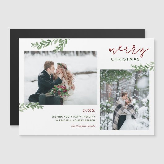 Grünanlagen 2 Foto Magnetische Weihnachtskarte Magnetkarte (Vorne/Hinten)