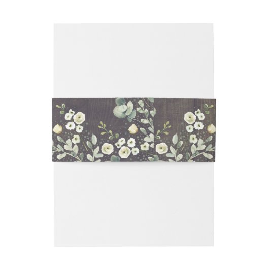 Grünanlagen Rustikale Hochzeit Einladungsbanderole (Rückseitenbeispiel)