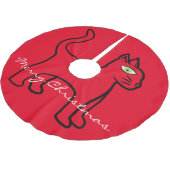 Grünauge Katzenschnecke Polyester Weihnachtsbaumdecke (Schrägansicht)