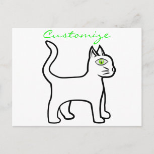 Grünauge Katzenschnecke Postkarte