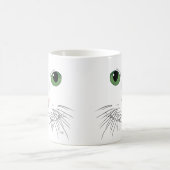 Grünäugige Katze Kaffeetasse (Mittel)
