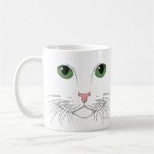 Grünäugige Katze Kaffeetasse (Links)