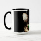 Grünäugige Katze Kaffeetasse (Links)