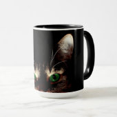 Grünäugige Katze Kaffeetasse (VorderseiteRechts)