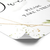 Grünbabys sind goldenes Zeichen, geometrisches boh Poster (Ecke)