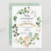 Grünbär Geburtstagsfeier Einladung (Vorne/Hinten)