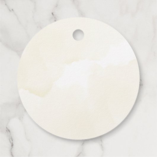 Grünbärengeschlecht Neutral Gelb Babydusche Fa Geschenkanhänger (Rückseite)