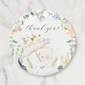 Grünbärengeschlecht Neutral Gelb Babydusche Fa Geschenkanhänger (Vorderseite)