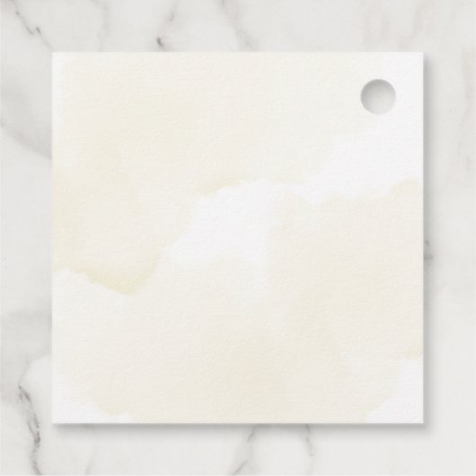 Grünbärengeschlecht - Neutral-Gelb-Babydusche Geschenkanhänger (Rückseite)