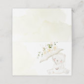 Grünbärengeschlecht - Neutrale grüne Babydusche Platzkarte (Außenseite Aufgefaltet)