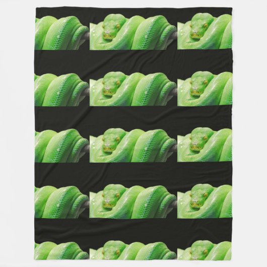 Grünbaumpython Fleecedecke (Vorderseite)