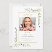 Grünbeerdenkliche Reihenfolge des Dienstprogramms Einladung (Vorderseite)