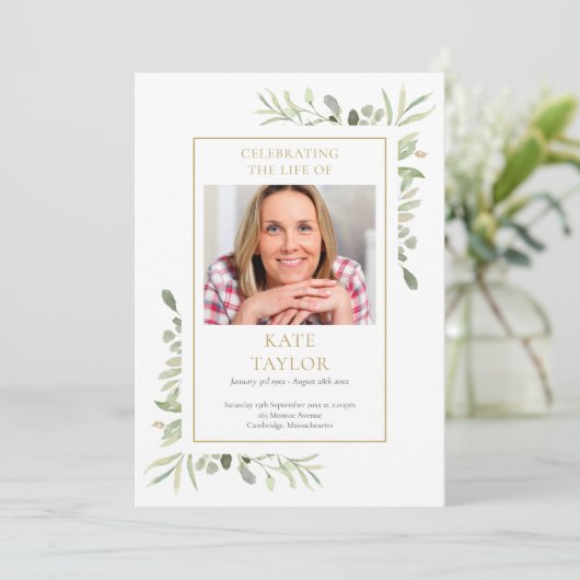 Grünbeerdenkliche Reihenfolge des Dienstprogramms Einladung (Stehend Vorderseite)