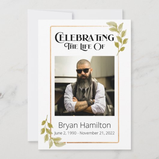 Grünbeerdenkliche Reihenfolge des Dienstprogramms Einladung (Vorderseite)