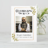 Grünbeerdenkliche Reihenfolge des Dienstprogramms Einladung (Stehend Vorderseite)