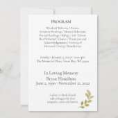 Grünbeerdenkliche Reihenfolge des Dienstprogramms Einladung (Rückseite)