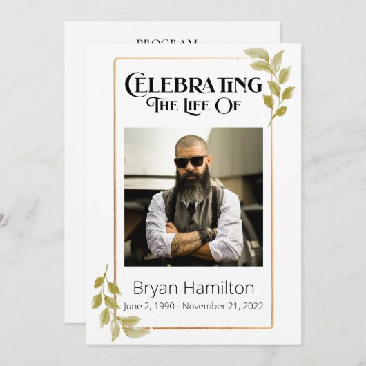 Grünbeerdenkliche Reihenfolge des Dienstprogramms Einladung (Vorne/Hinten)