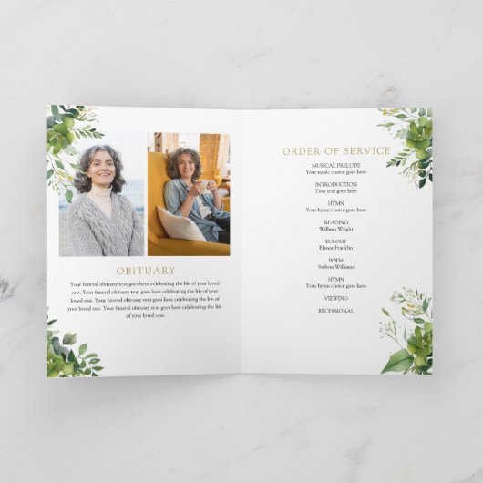 Grünbeerdenkliche Reihenfolge Programm (Innenseite)