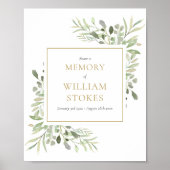 Grünbeerdigung als Gedächtniszeichen Poster (Vorne)