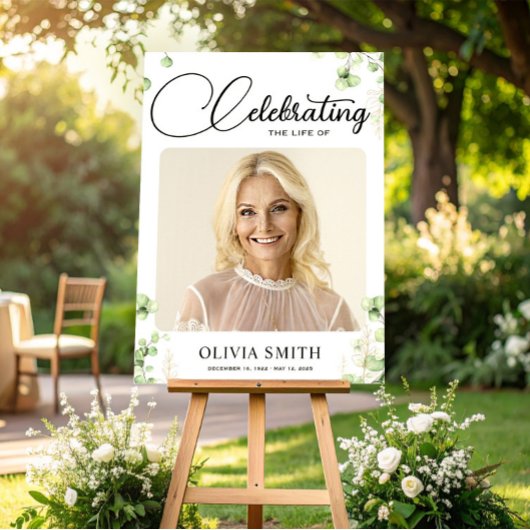 Grünbeerdigung Foto-Memorial Begrüßungszeichen Poster