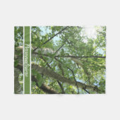 Grünbirne auf Baum gegen blauen Himmel Fleecedecke (Vorderseite (Horizontal))