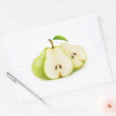 Grünbirnen Ovaler Aufkleber (Umschlag)