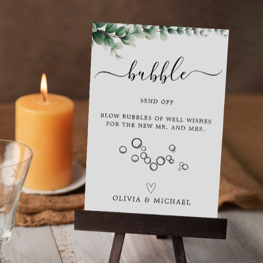 Grünblase absenden Zeichen, Hochzeit, Einladung