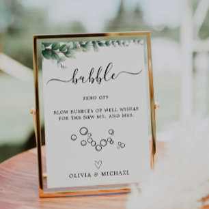 Grünblase absenden Zeichen, Hochzeit, Einladung